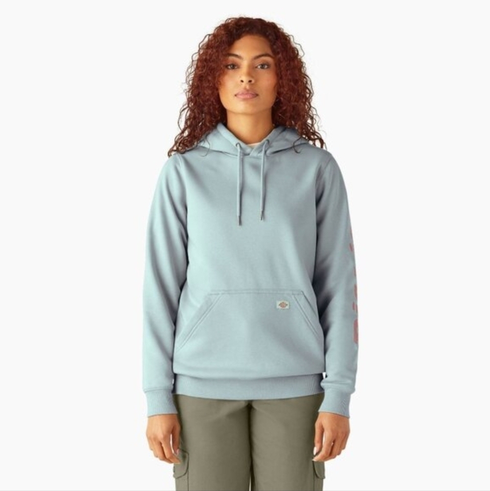 Dickies Heavyweight Pullover Hoodie Light Dusty Blue Womens NWT  XL